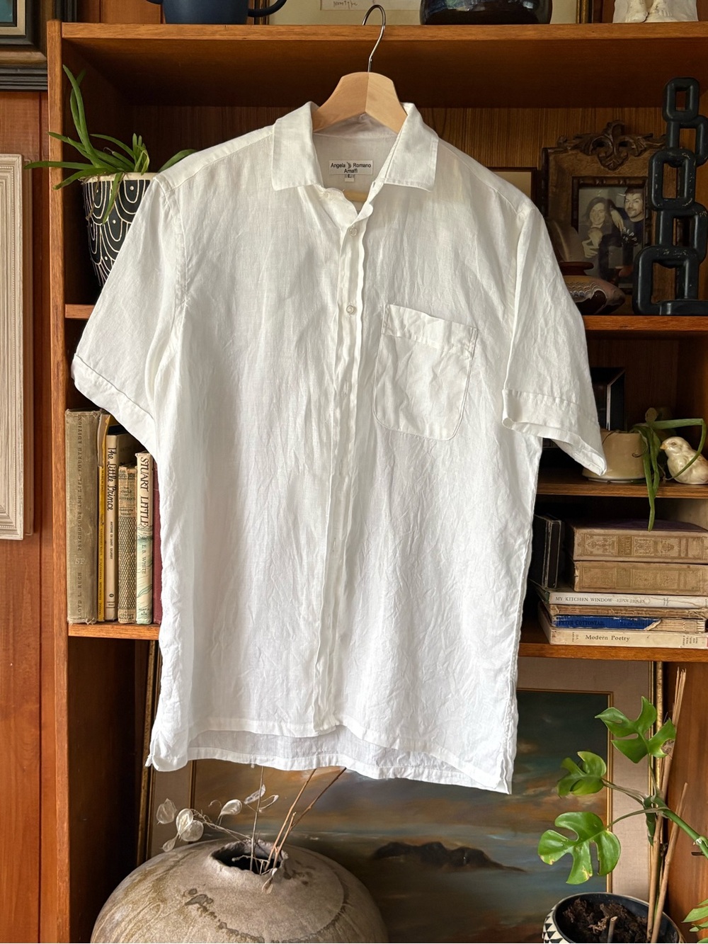IT Collection - Linen Button Down Shirt L
